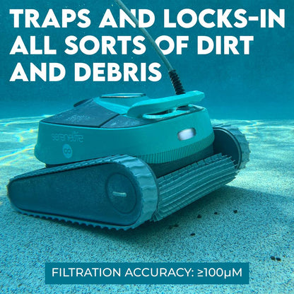 Robotic Pool Cleaner, Effortless Cleaning, Dual Brushes, Inground Pools