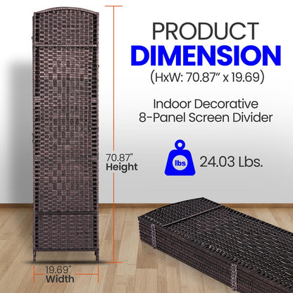 product image number 2 for SereneLife 8-Panel Room Divider