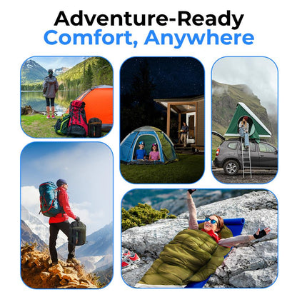 Double Sleeping Bag with Pillows - Lightweight, Waterproof, Portable