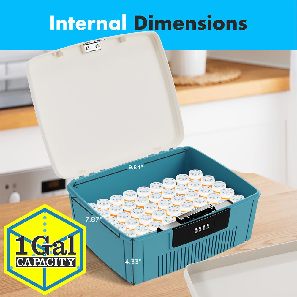 product image number 3 for SereneLife 2 Gallon Locking Storage Bin