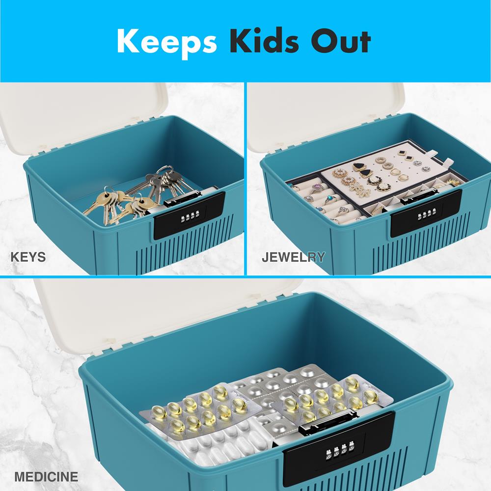 product image number 6 for SereneLife 2 Gallon Locking Storage Bin