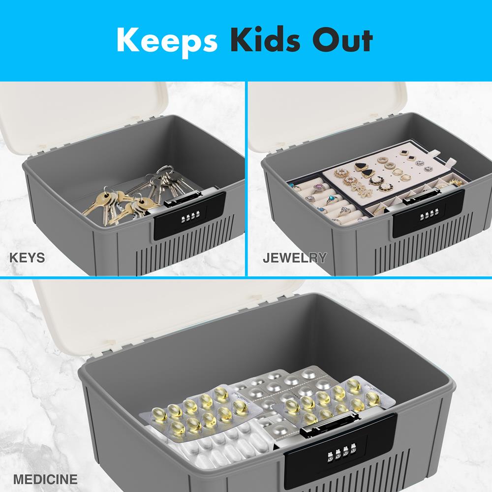 product image number 6 for SereneLife 2 Gallon Locking Storage Bin