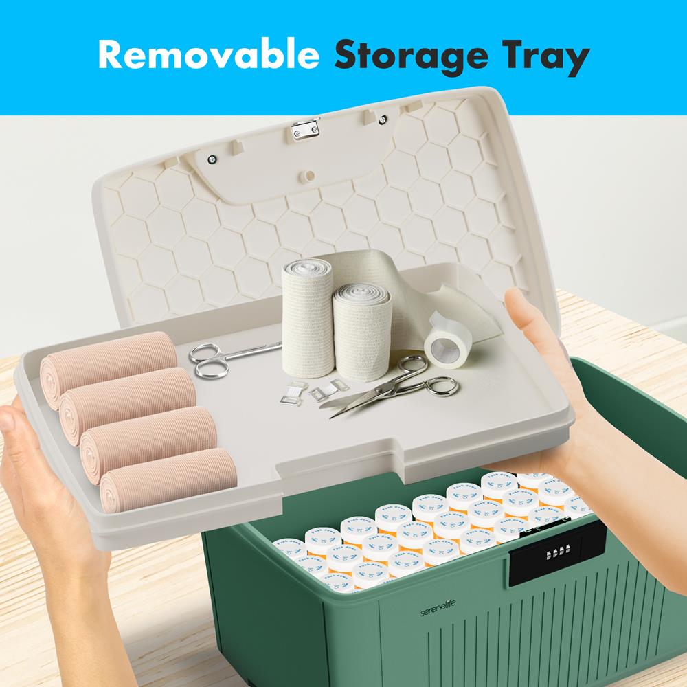 product image number 5 for SereneLife 8.5 Gallon Locking Storage Bin