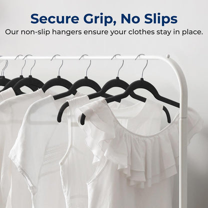 30-Piece Velvet Hangers Non-Slip Space-Saving 360° Swivel Hook