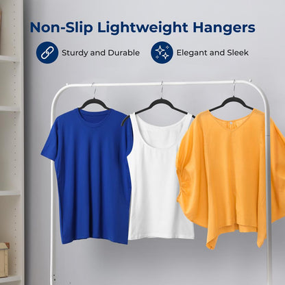30-Piece Velvet Hangers Non-Slip Space-Saving 360° Swivel Hook
