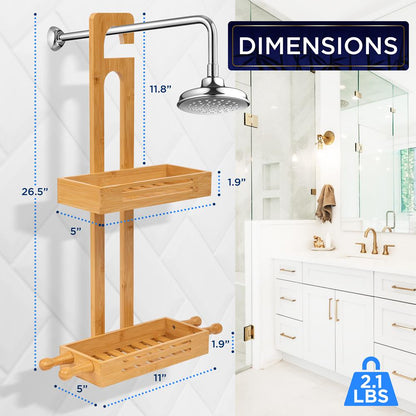 Bamboo Hanging Shower Caddy