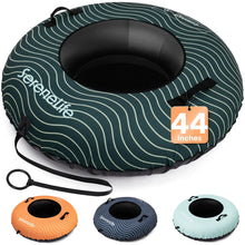 Serenelife 44'' Inflatable Snow Tube For Winter Sports – Durable, Easy-To-Inflate Snow Sled For Kids & Adults (Green)