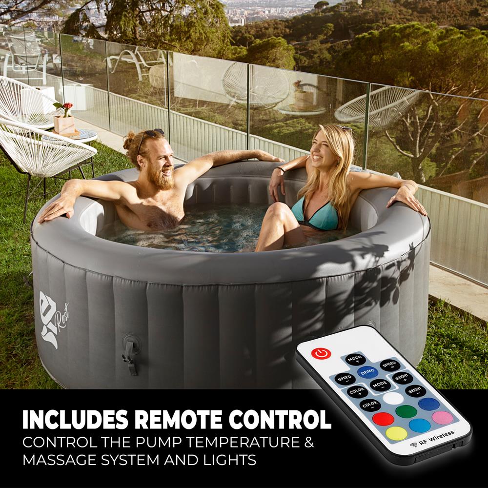product image number 4 for SereneLife Round Inflatable Pool Spa With Light