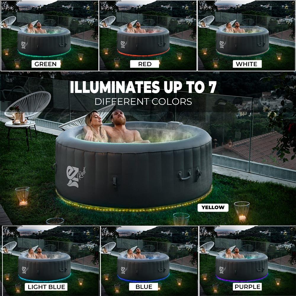 product image number 5 for SereneLife Round Inflatable Pool Spa With Light