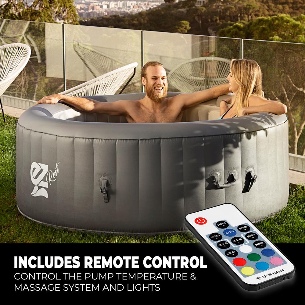 product image number 4 for SereneLife Round Inflatable Pool Spa With Light