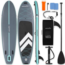 Inflatable Paddleboard, Stable Design, Non-Slip Deck, Gray