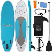 Inflatable Paddle Board, Stable Design, Non-Slip EVA Deck Pad, Blue