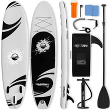 Inflatable Paddle Board, Stable Design, Non-Slip EVA Deck Pad, Black