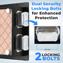 Fingerprint Safe 0.63 Cu Ft, Heavy-Duty Steel, Touchscreen, Black