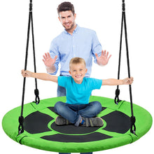 Saucer Swing 40" for Kids, Waterproof, Padded Frame, Green