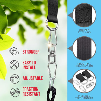 Kids Hanging Tent Swing, Outdoor Fun, Waterproof, Green