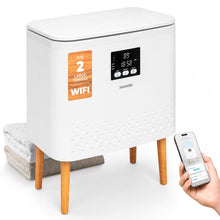 Rectangular Towel Warmer Bucket - Large Capacity Single Touch Towel & Blanket Warmer With Built-In Wifi Capability (White)