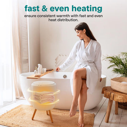 Bucket Towel Warmers With Customized Fragrances For Spa And Bathroom, Timer 20/40/60/90 Minutes, Fits 1 Large Towel, Blanket, Bathrobe, Pjs
