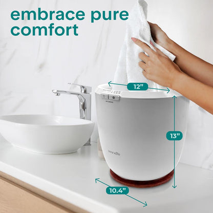 Towel Warmer Bucket - Quick Heat, 12L Capacity, Auto Shut-Off, Cherry