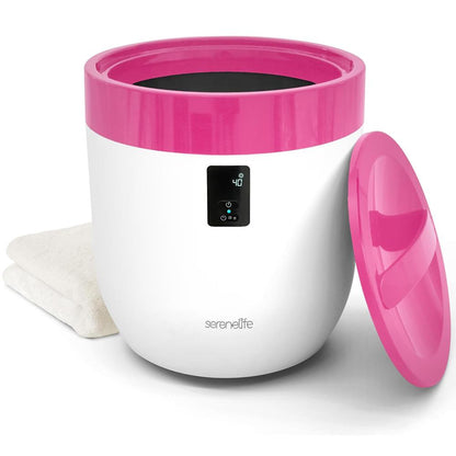 Bucket Towel Warmers With Customized Fragrances For Spa And Bathroom, Timer 20/40/60/90 Minutes, Fits 1 Large Towel, Blanket, Bathrobe, Pjs (Pink)