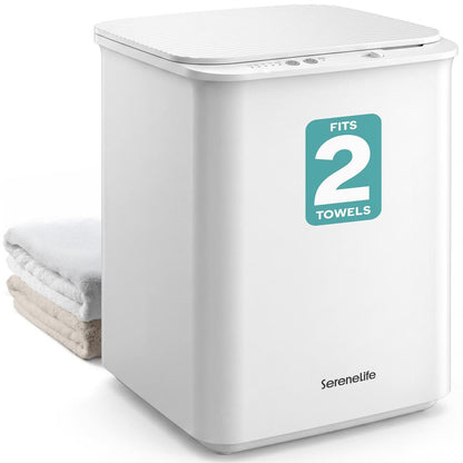 Serenelife Rectangular Towel Warmer With 20L Large Capacity, Adjustable Temperature & Timer Settings, Overheat Protection And Auto Shutoff Ideal For Towels, Bathrobes & Blankets (White)