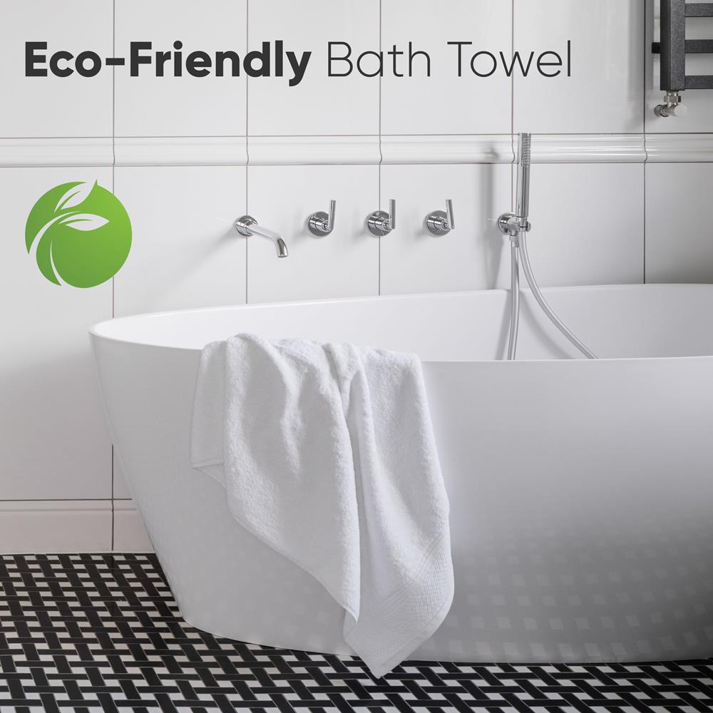product image number 3 for SereneLife Light White Bath Towels