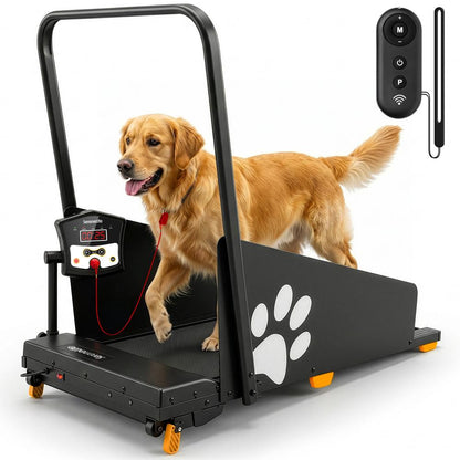 Serenelife Foldable Dog Treadmill With Led Display, Safety Key, 2-Level Manual Incline, And Remote Control - Powered By 2.5Hp Motor For Optimal Pet Workouts