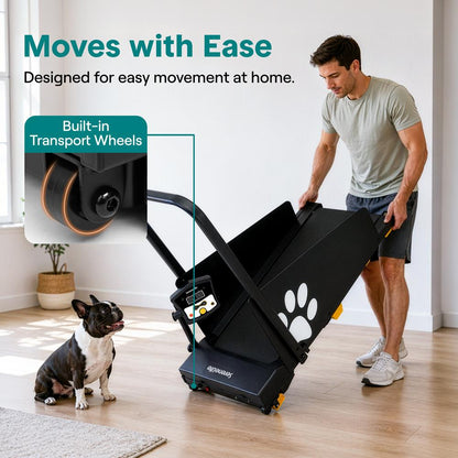 Serenelife Foldable Dog Treadmill With Led Display, Safety Key, 2-Level Manual Incline, And Remote Control - Powered By 2.5Hp Motor For Optimal Pet Workouts