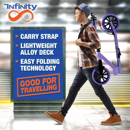 Kick Scooter for Teens & Adults, Adjustable Alloy Deck, Purple