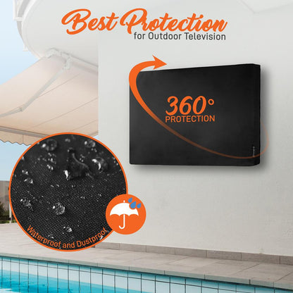 Waterproof TV Cover 30-32" Weatherproof, Dustproof, Remote Pocket