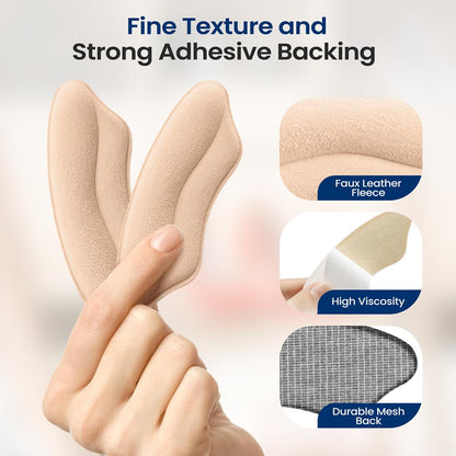 Heel Pad Inserts 12 Pairs, Relieve Heel Pain, Strong Adhesive, Apricot