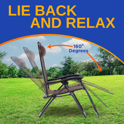 product image number 3 for SereneLife Adjustable Zero Gravity Chair Set