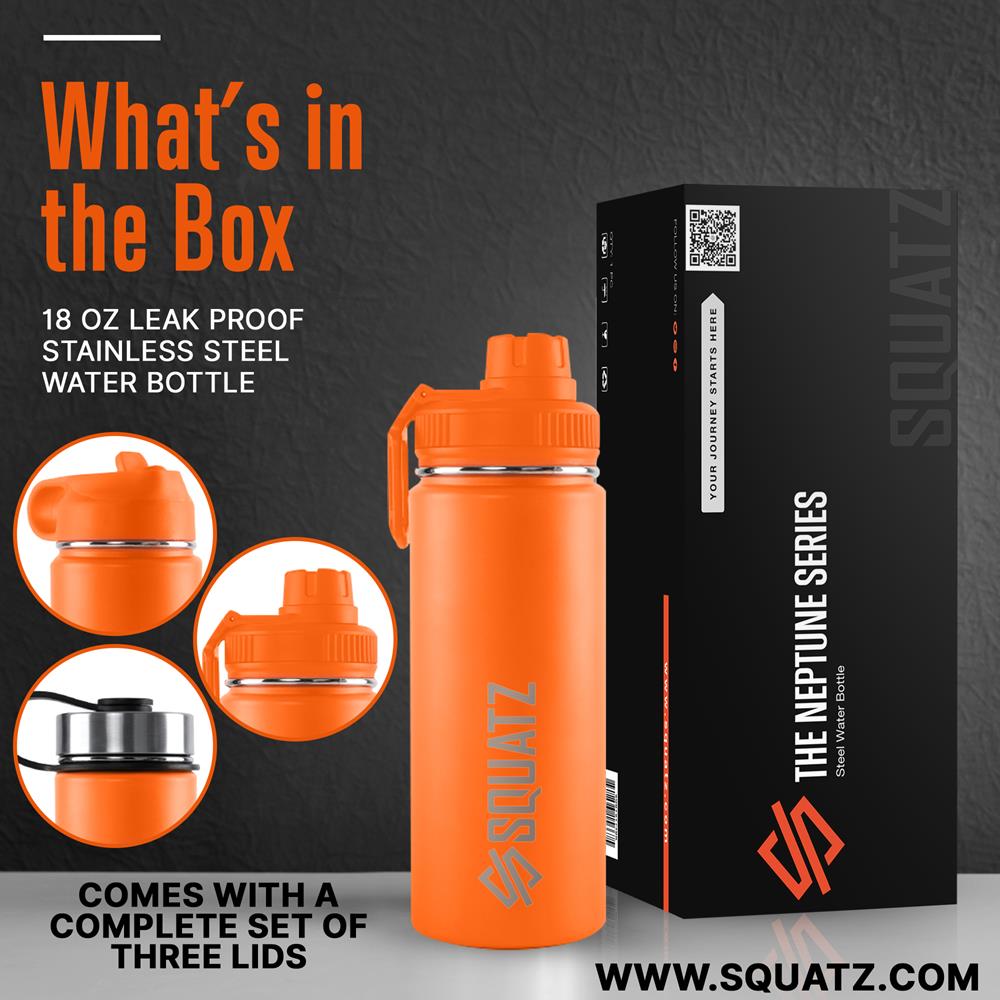 product image number 2 for SQUATZ 18 Oz Stainless Steel Water Bottle
