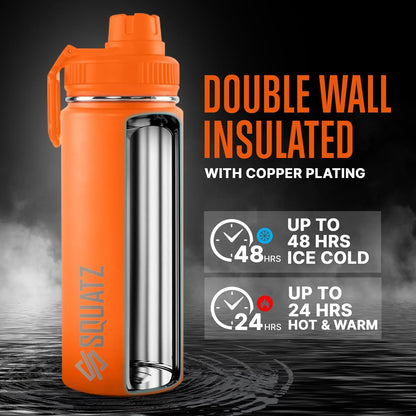 product image number 3 for SQUATZ 18 Oz Stainless Steel Water Bottle