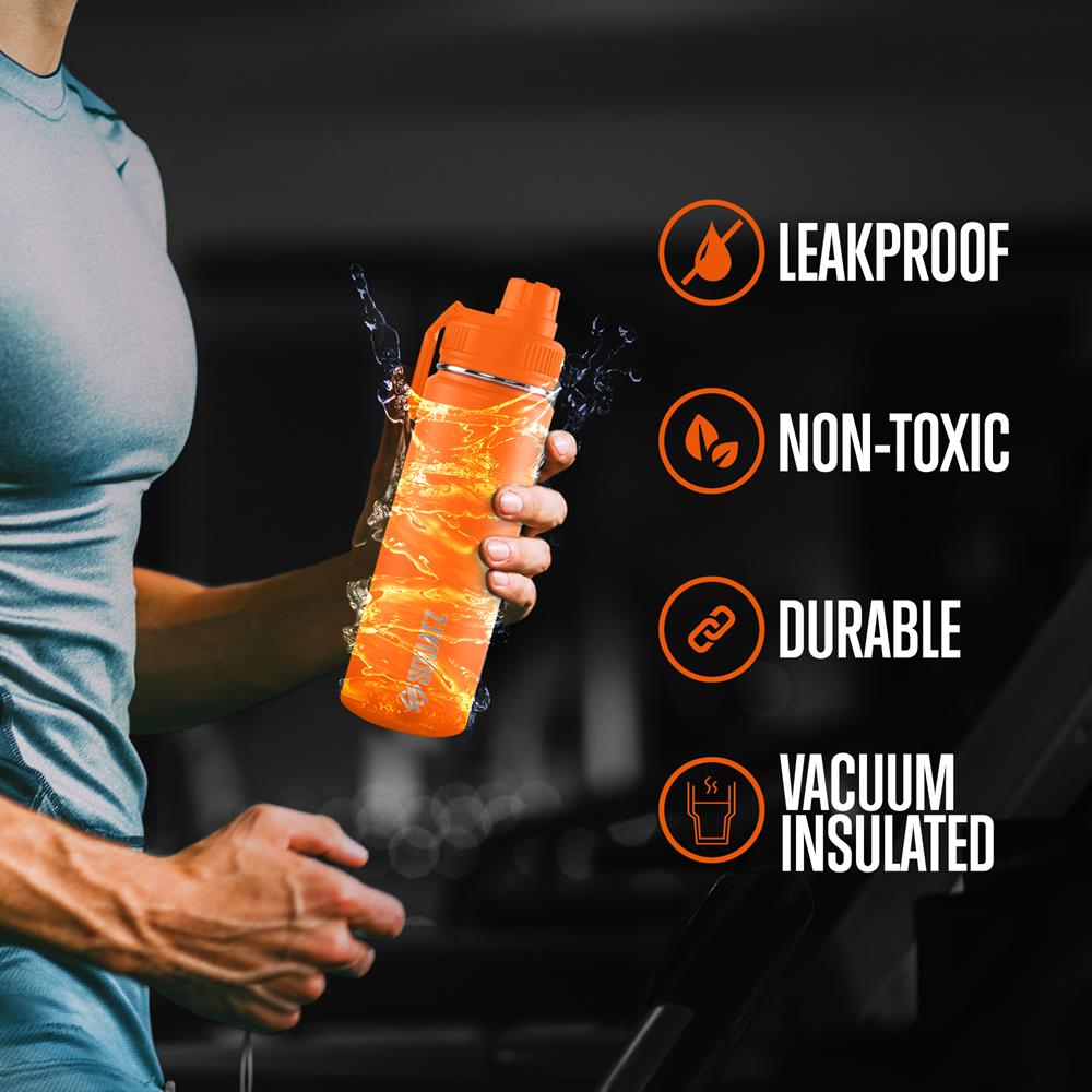 product image number 5 for SQUATZ 24 Oz Stainless Steel Water Bottle