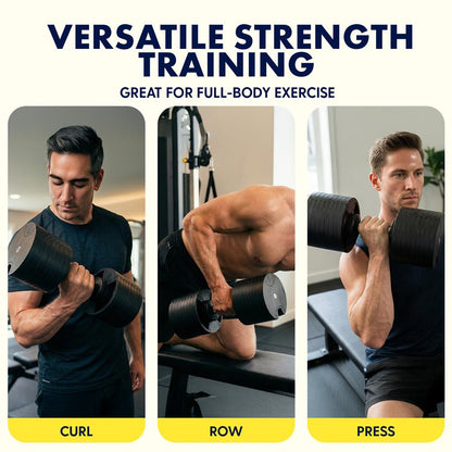 70lb Adjustable Dumbbell, Quick Change, Anti-Slip Metal Handle