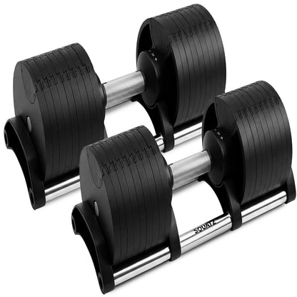 70 Lbs. Adjustable Dumbbell Weight Set - Home Workout/Fitness Equipment, One Single Dumbbell With Anti-Slip Metal Handle Set Of (2)