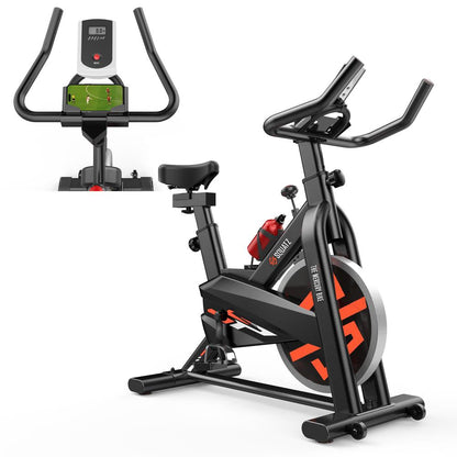 Stationary Cycling Bike - Fun Indoor Workout, 8 Resistance Levels, Steel Frame