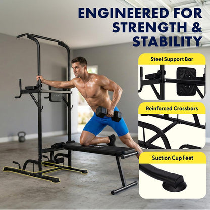 Pull-Up Workout Station, Strengthen Upper Body, Heavy Duty Steel Frame