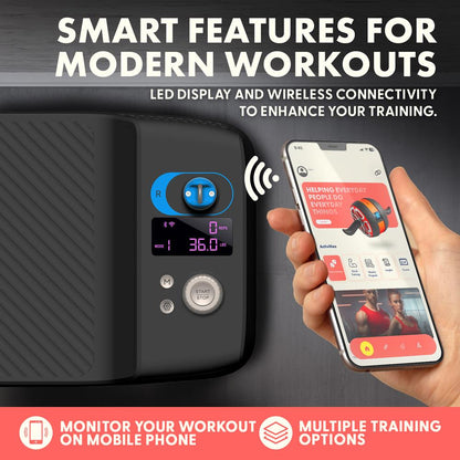Mini Smart Cable Machine: Full Body Workouts, 150lb Resistance, Blue