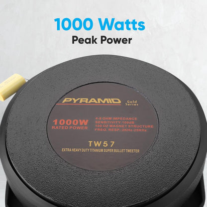 product image number 4 for Pyramid 3" Titanium Super Tweeter Aluminum Frame